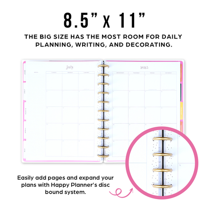 2025 Modern Impression Planner - Big Color Block Layout - 12 Months