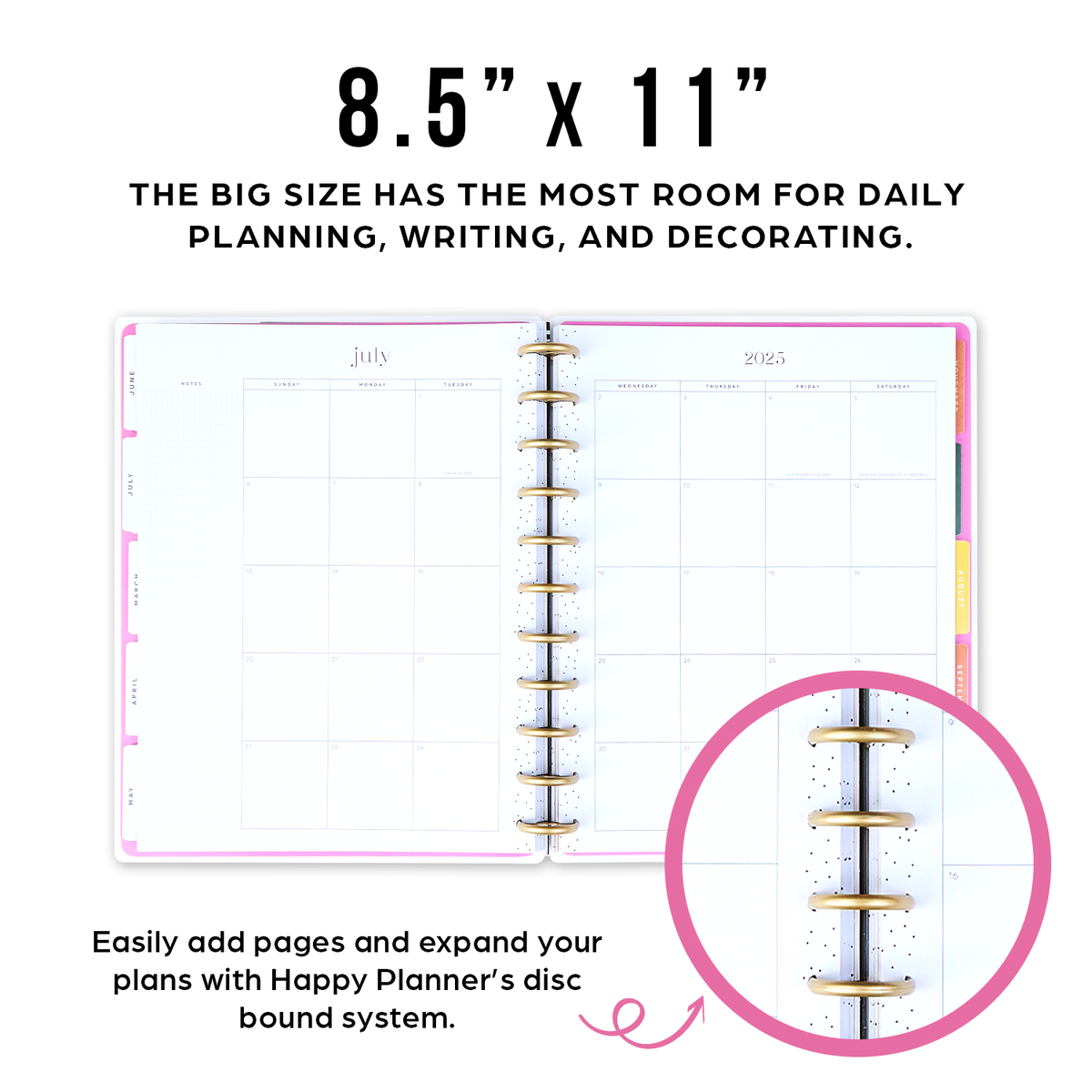 2025 Brilliant Blooms Planner - Big Vertical Layout - 12 Months