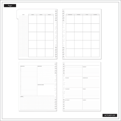 Lush Linens - Big Customizable Spiral Planner Dashboard Extension Pack - 6 Months