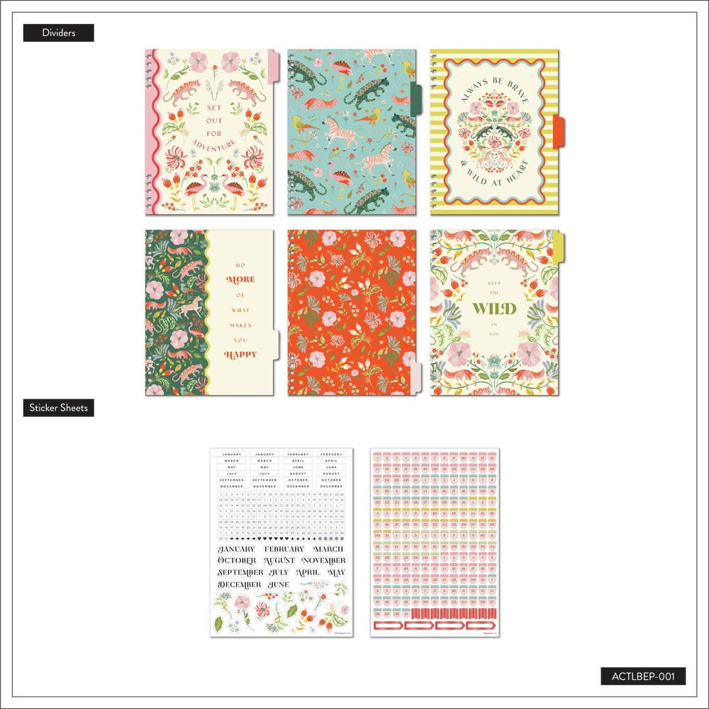 Lush Linens - Big Customizable Spiral Planner Dashboard Extension Pack - 6 Months