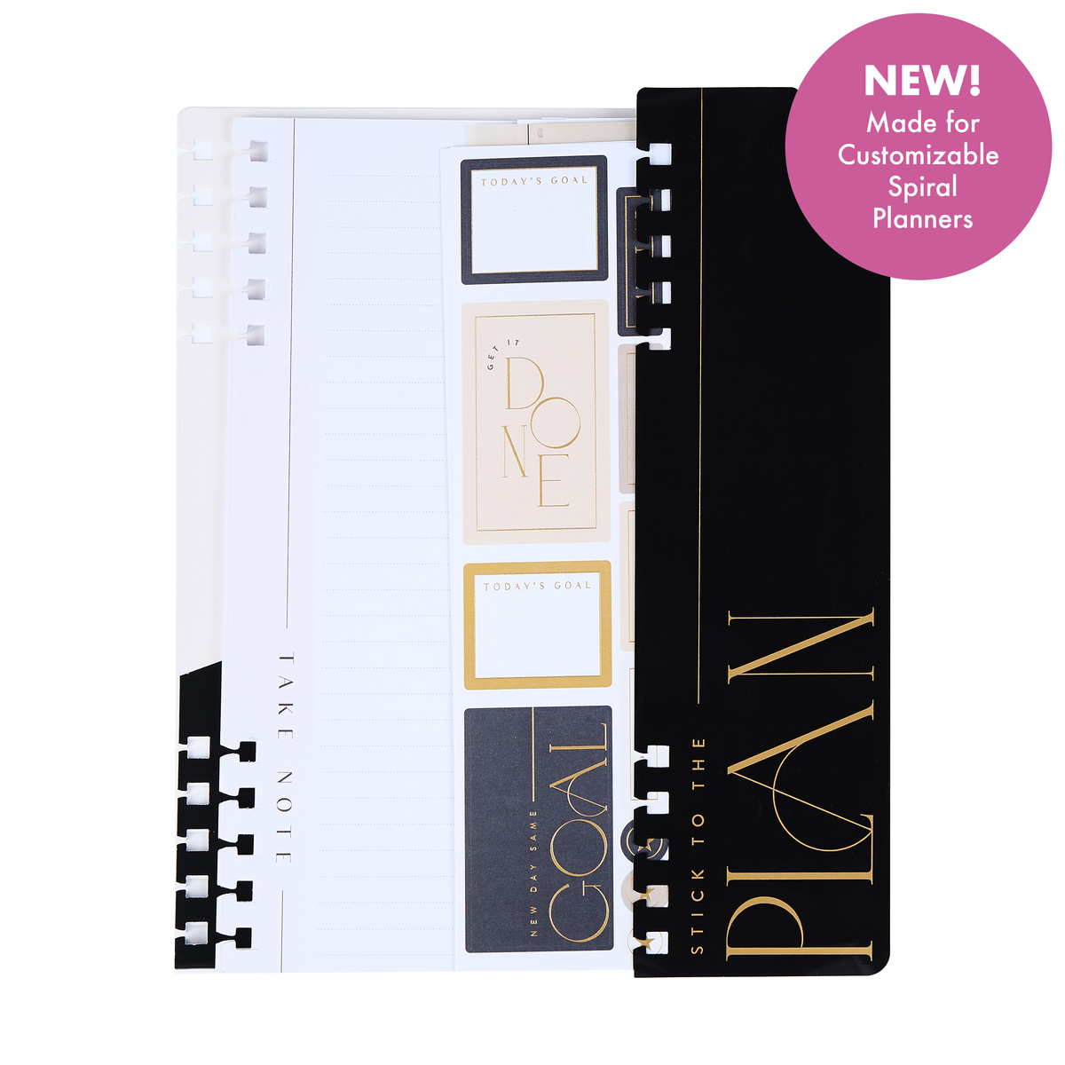 Neutral - Classic Customizable Spiral Planner Accessory Pack