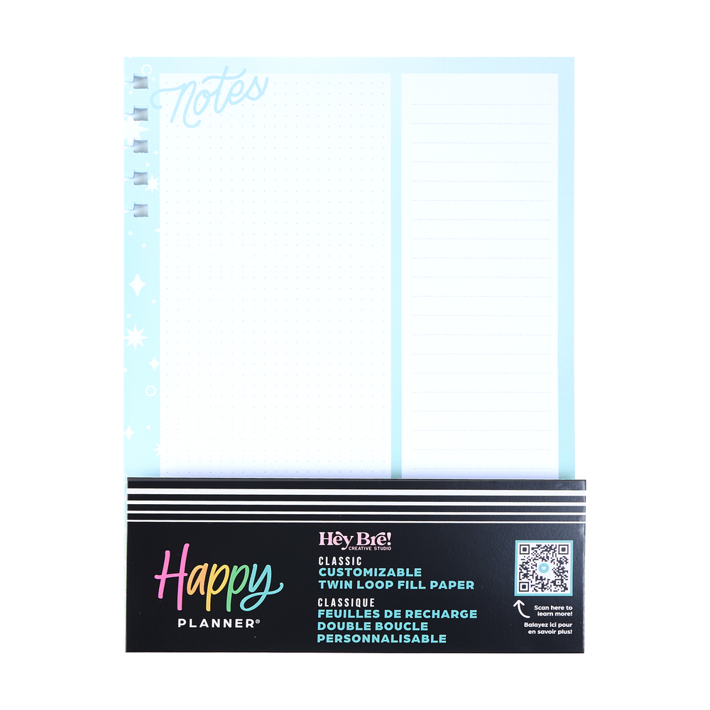 Seasons of Joy - Dashboard + Dotted Lined Classic Customizable Spiral Planner Filler Paper - 40 Sheets