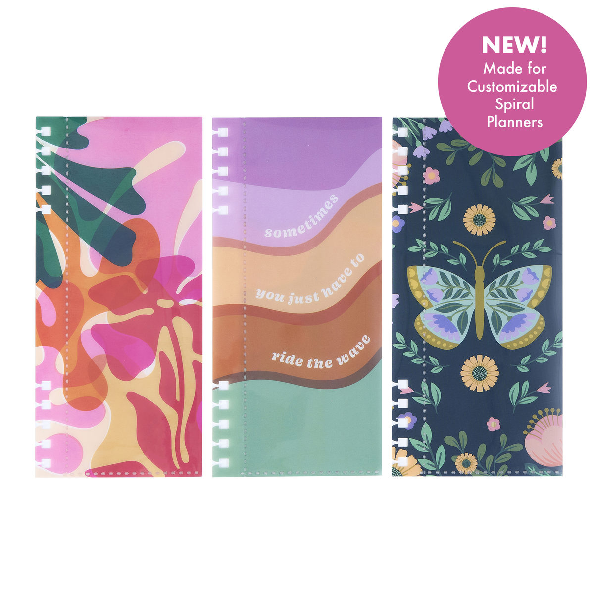 Vivid Brights - Classic Customizable Spiral Planner Envelopes - 3 Pack