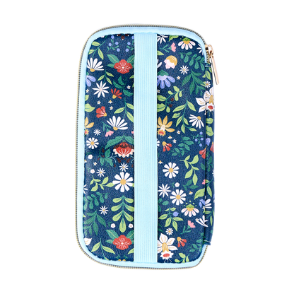 Forest Flowers - Banded Accessory Zip Pouch