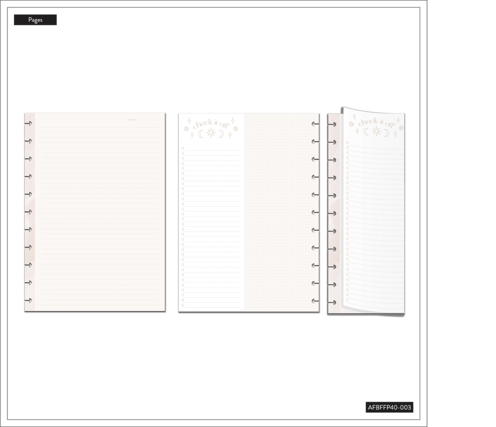 Everyday Magic - Dotted Lined + Dashboard Big Folded Filler Paper - 40 Sheets