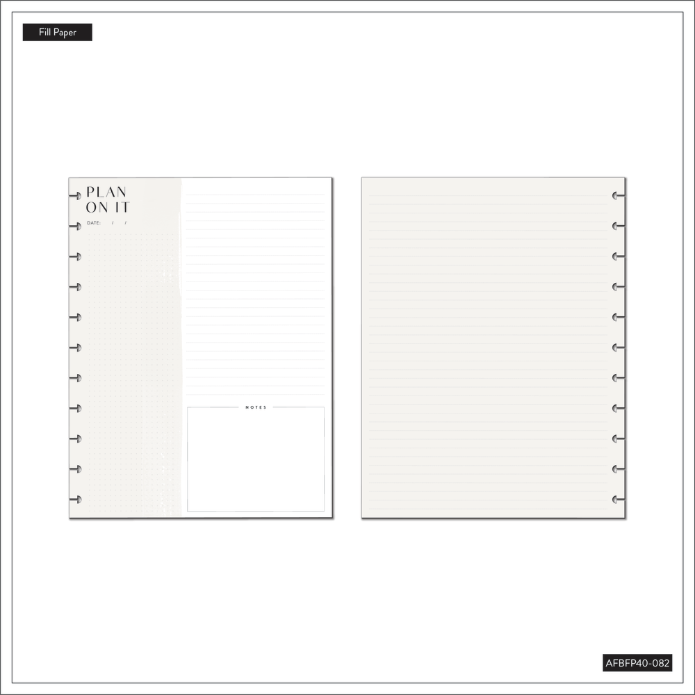 Neutrals - Dashboard + Dotted Lined Big Filler Paper - 40 Sheets