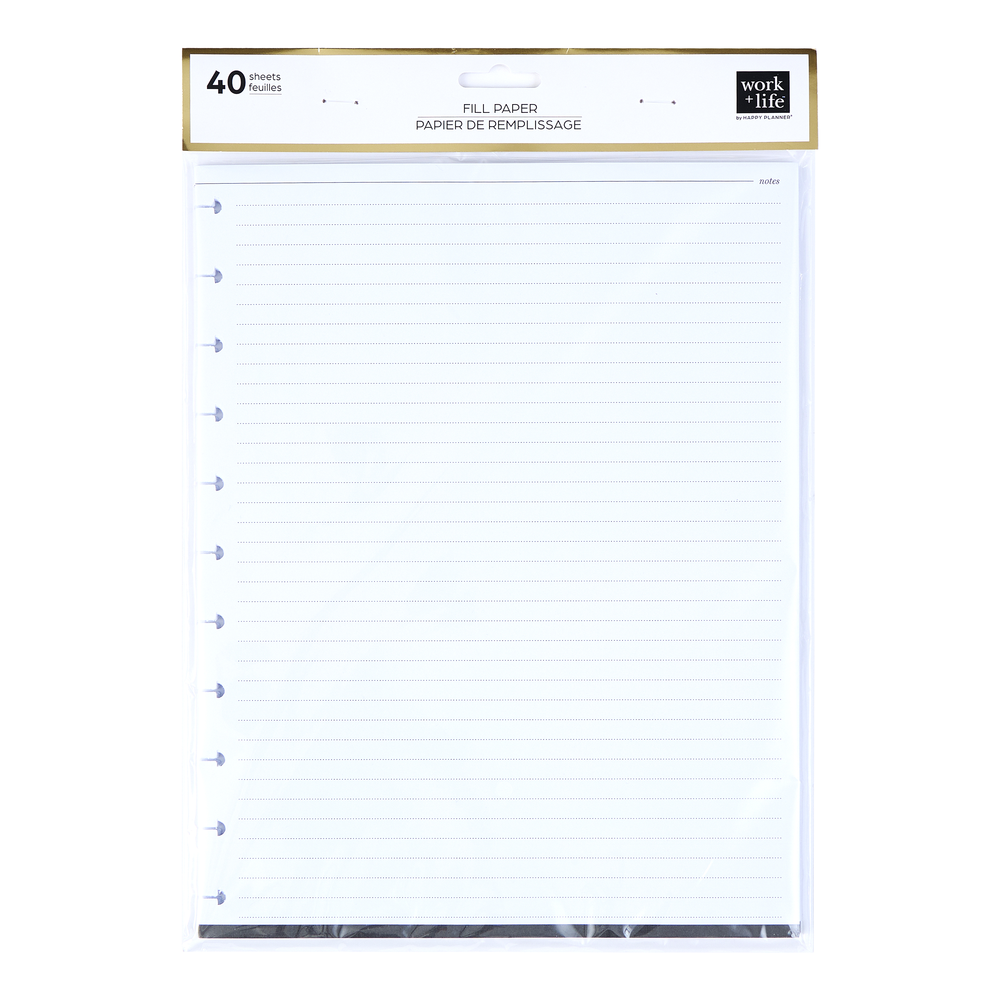 Work + Life Onyx - Dotted Lined Big Filler Paper - 40 Sheets