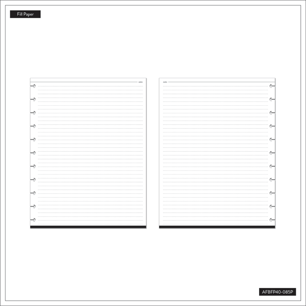 Work + Life Onyx - Dotted Lined Big Filler Paper - 40 Sheets