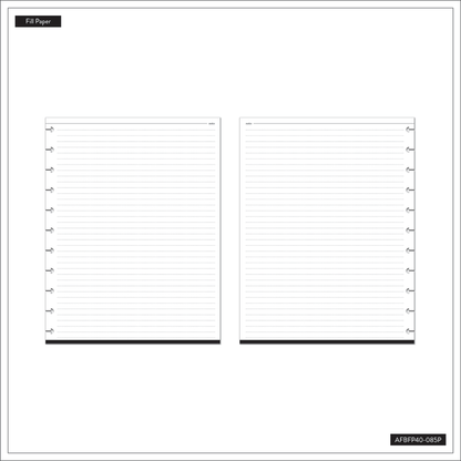 Work + Life Onyx - Dotted Lined Big Filler Paper - 40 Sheets