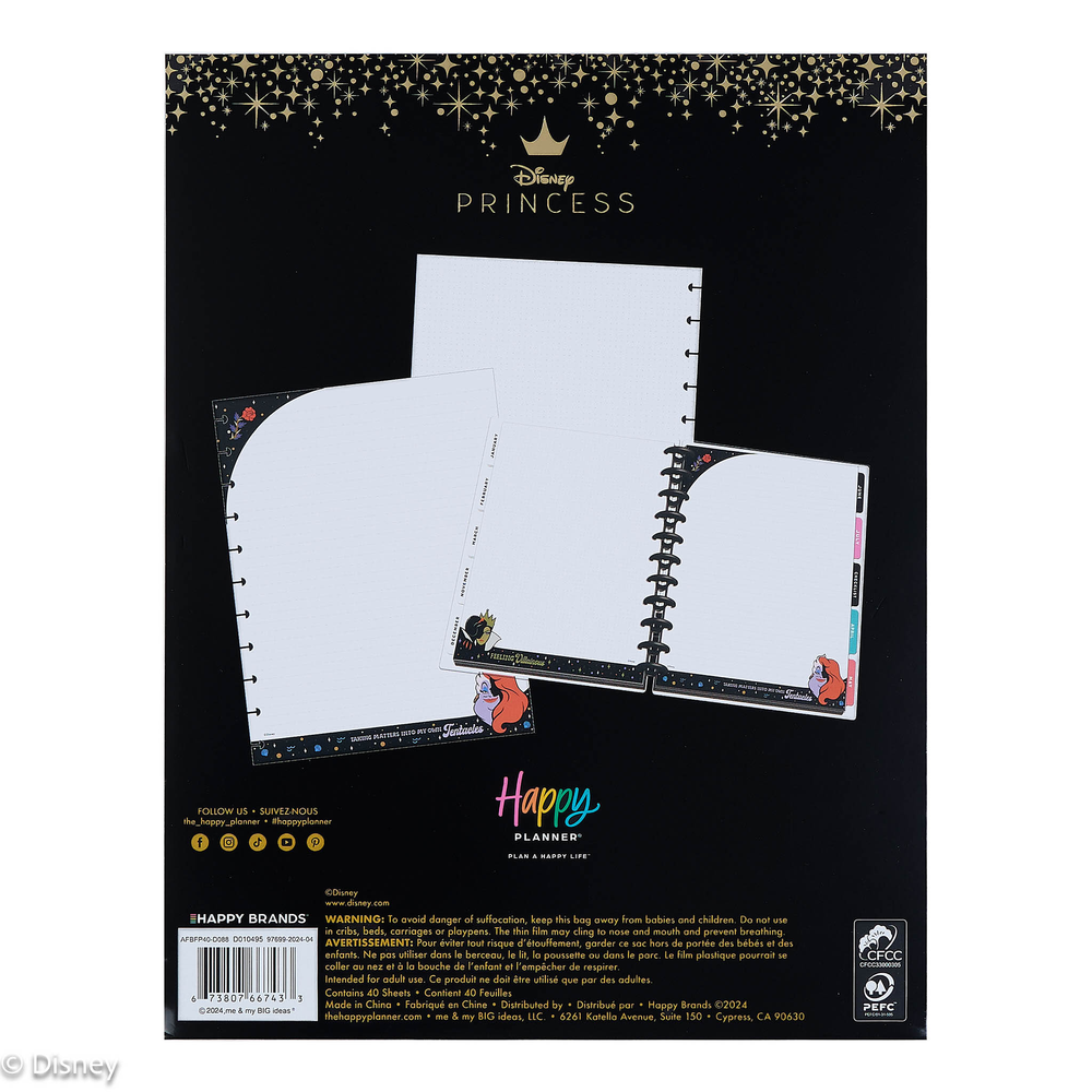 Disney Good vs. Evil - Dotted Lined + Dot Grid Big Filler Paper - 40 Sheets