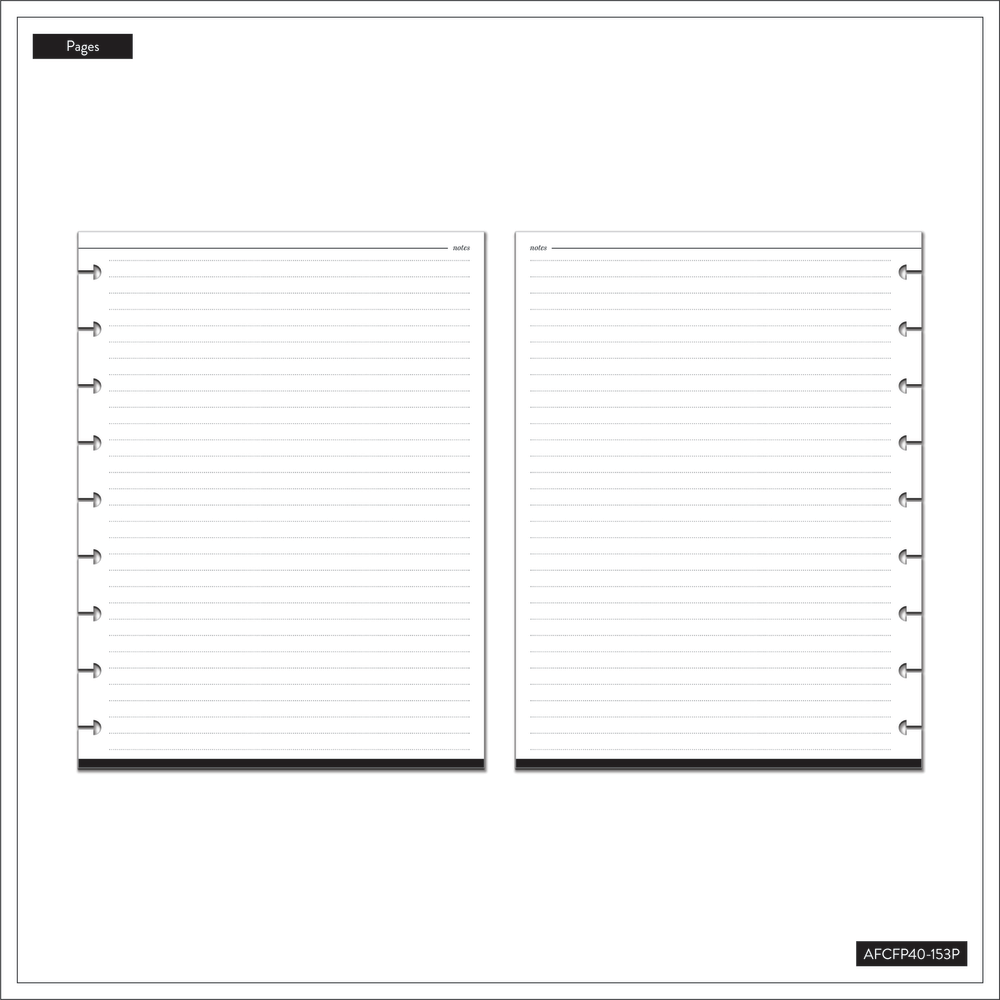 Work + Life Onyx - Dotted Lined Classic Filler Paper - 40 Sheets