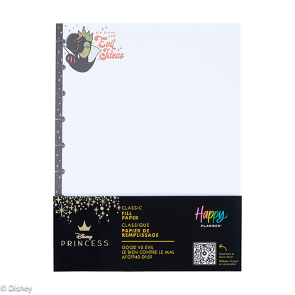 Disney Good vs. Evil - Dotted Lined Classic Filler Paper - 40 Sheets