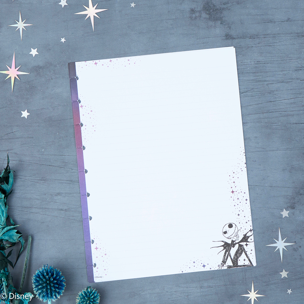 Disney Tim Burton's The Nightmare Before Christmas Celestial - Dotted Lined Classic Filler Paper - 40 Sheets