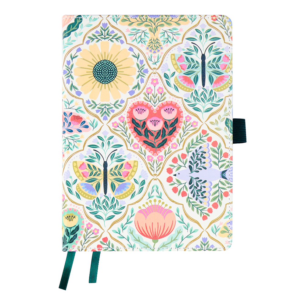 Folk & Flora - Bullet Dot Grid Happy Journal - 80 Sheets - 160 GSM Paper