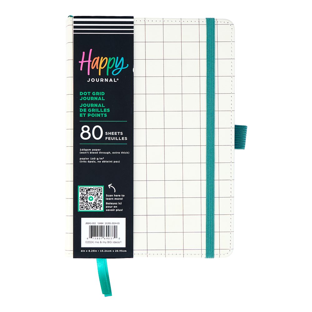 Mauve & Moss - Bullet Dot Grid Happy Journal - 80 Sheets - 160 GSM Paper