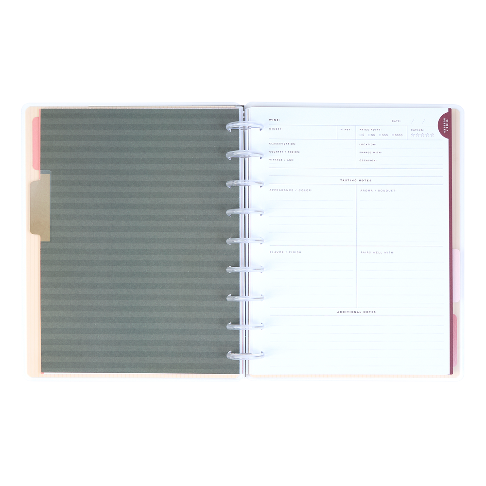 Wine + Spirits - Classic Beverage + Wine Journal - 80 Sheets