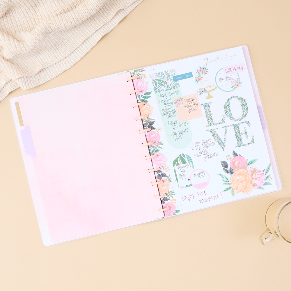 Garden Wedding - Dotted Lined Big Notebook - 60 Sheets