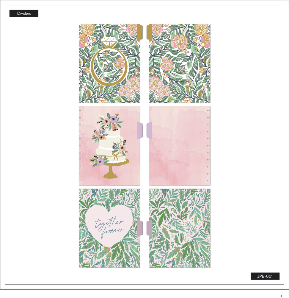 Garden Wedding - Dotted Lined Big Notebook - 60 Sheets