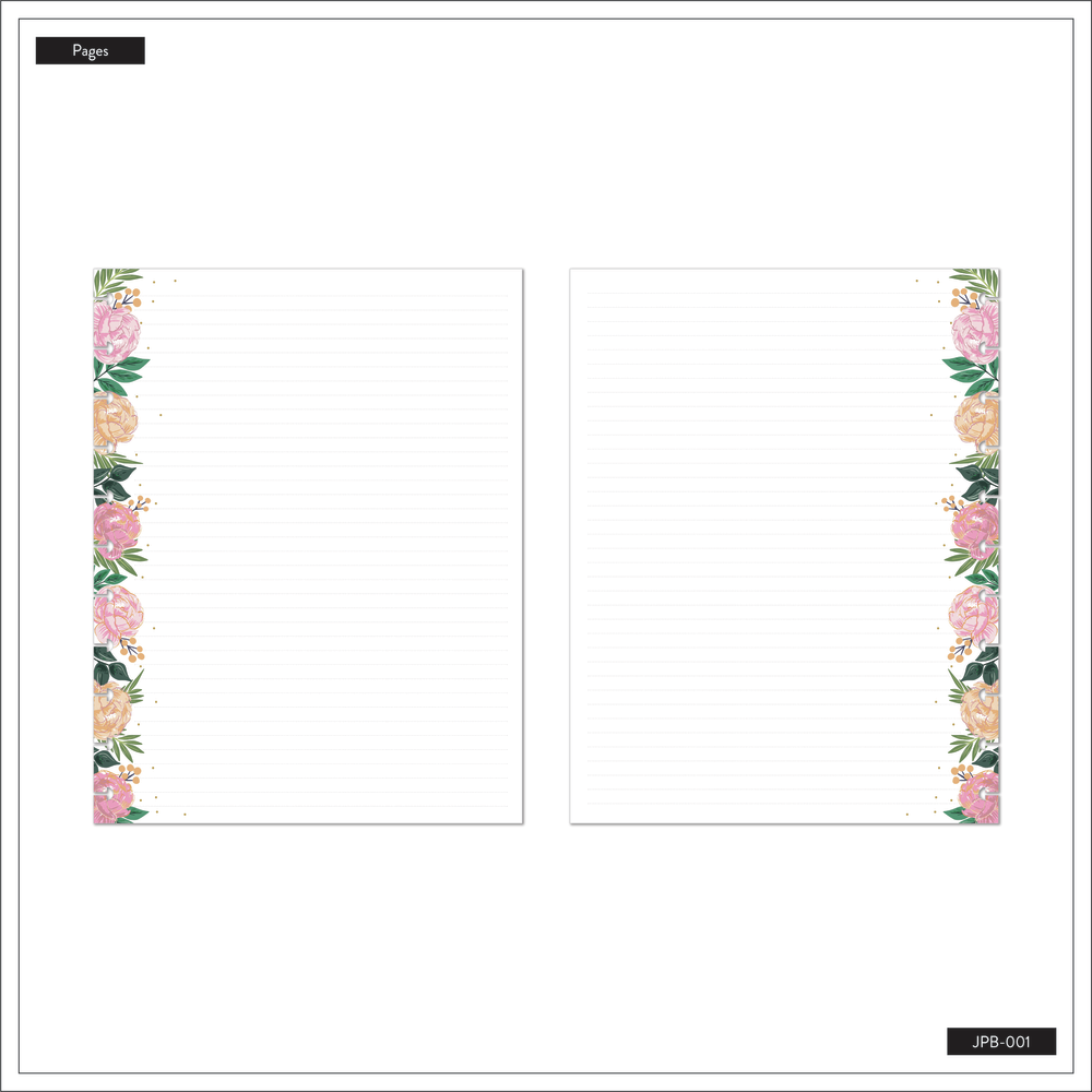 Garden Wedding - Dotted Lined Big Notebook - 60 Sheets