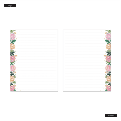 Garden Wedding - Dotted Lined Big Notebook - 60 Sheets