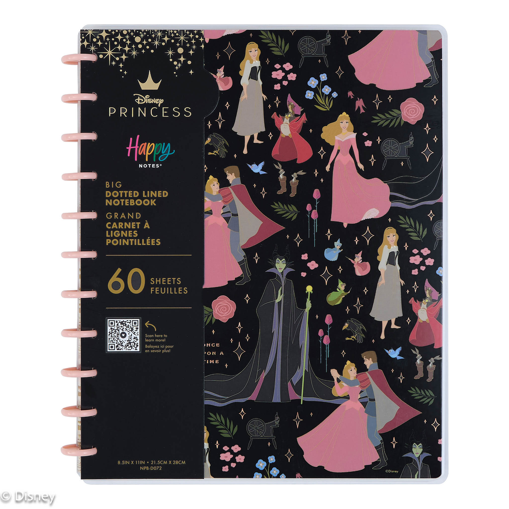 Disney Sleeping Beauty 65th Anniversary - Dotted Lined Big Notebook - 60 Sheets