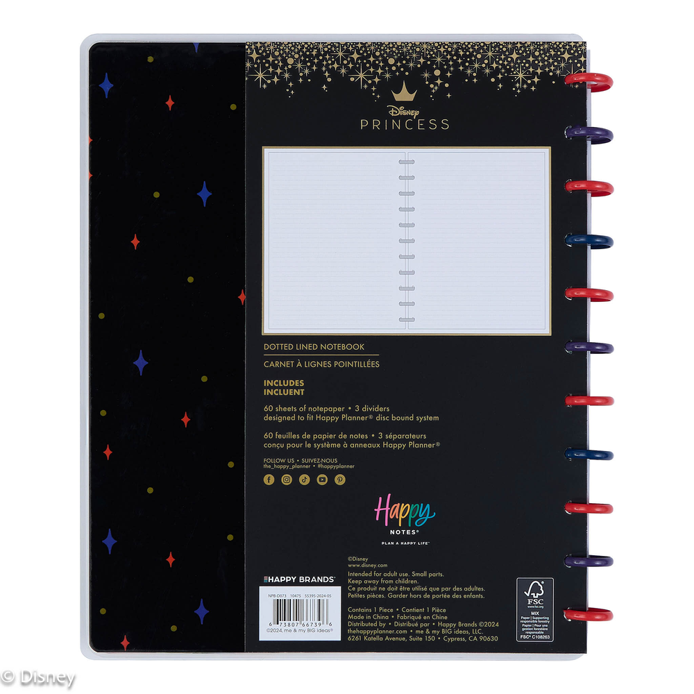 Disney Good vs. Evil - Dotted Lined Big Notebook - 60 Sheets