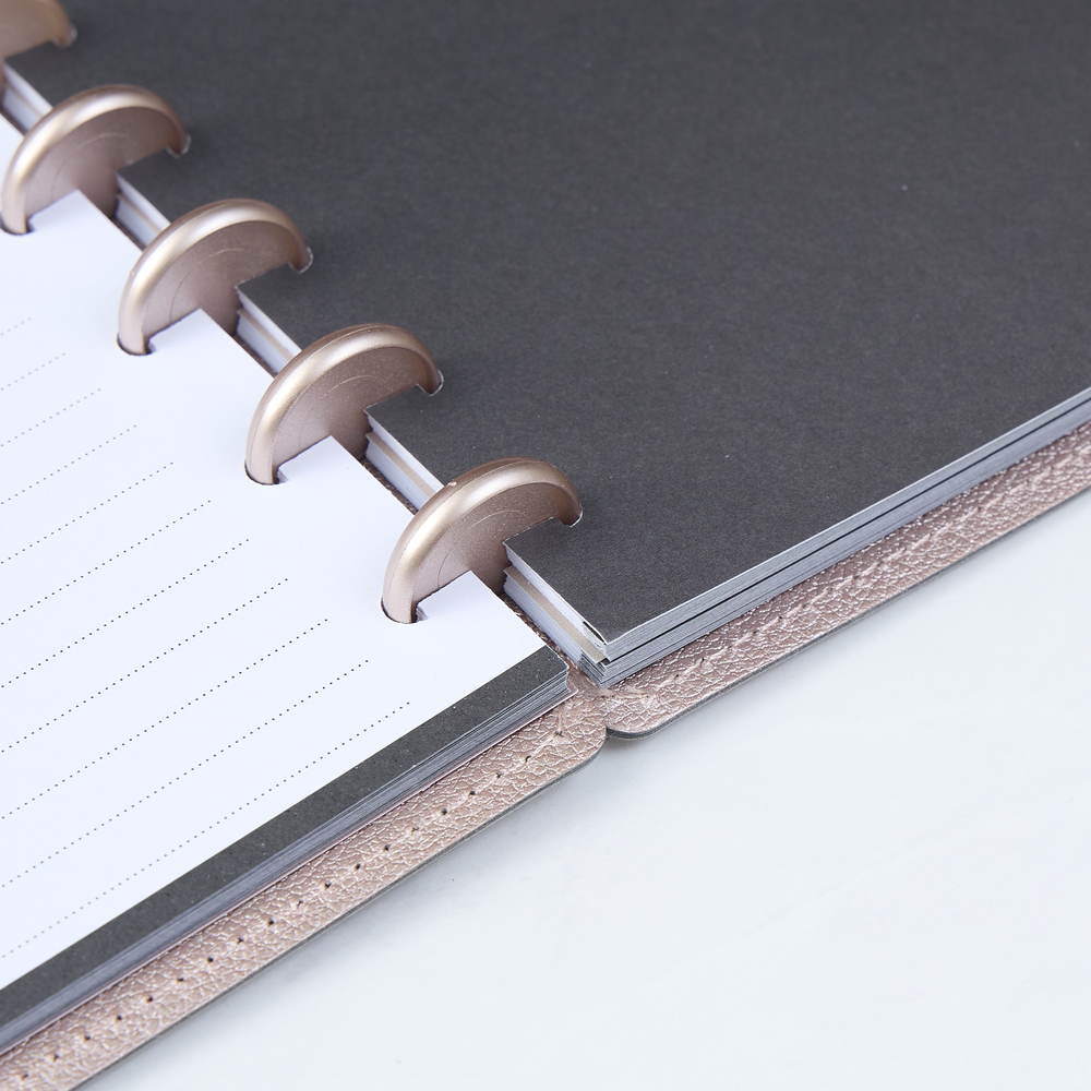 Work + Life Rose Gold - Dotted Lined Deluxe Classic Notebook - 60 Sheets