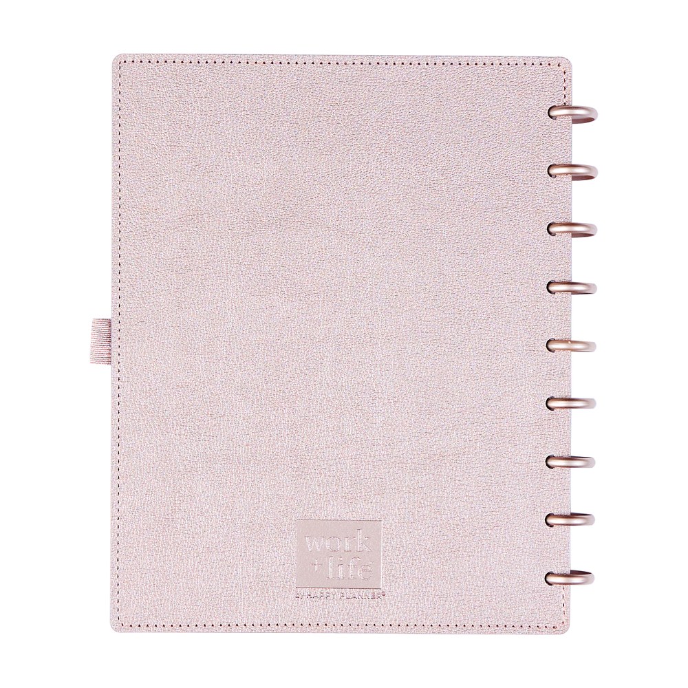 Work + Life Rose Gold - Dotted Lined Deluxe Classic Notebook - 60 Sheets