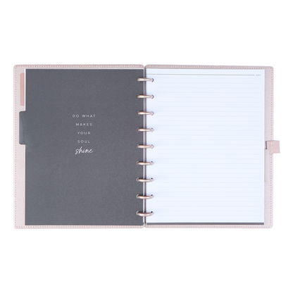 Work + Life Rose Gold - Dotted Lined Deluxe Classic Notebook - 60 Sheets