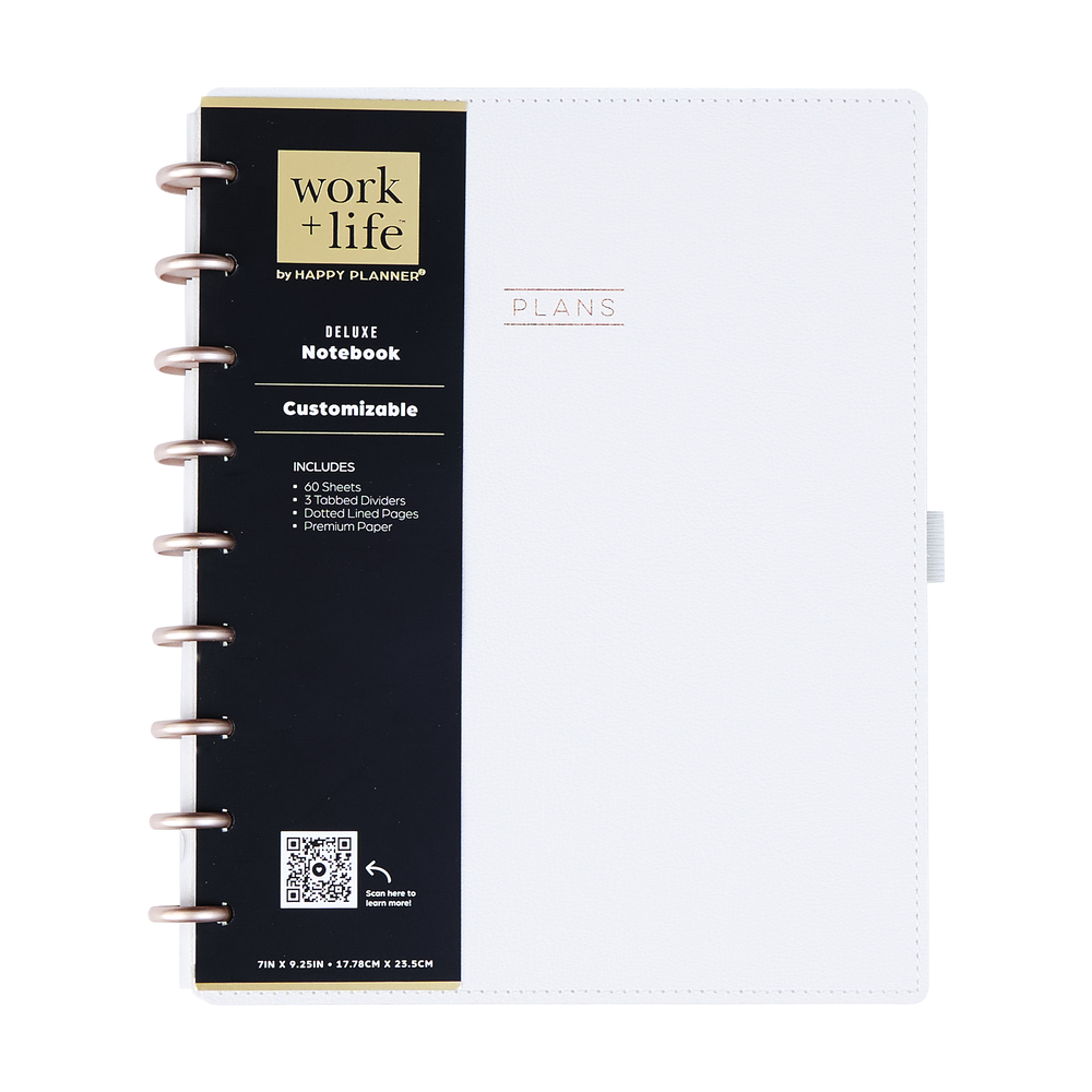 Work + Life Ivory - Dotted Lined Deluxe Classic Notebook - 60 Sheets