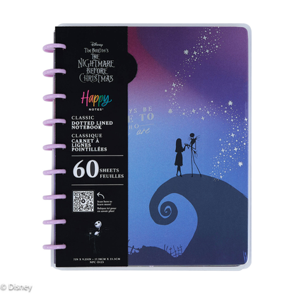 Disney Tim Burton's The Nightmare Before Christmas Celestial - Dotted Lined Classic Notebook - 60 Sheets