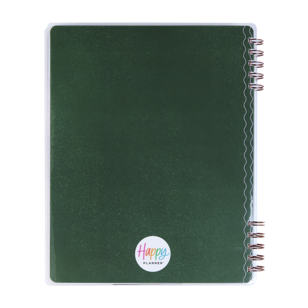 2025 Mauve & Moss Customizable Spiral Planner - Big Vertical Layout - 12 Months