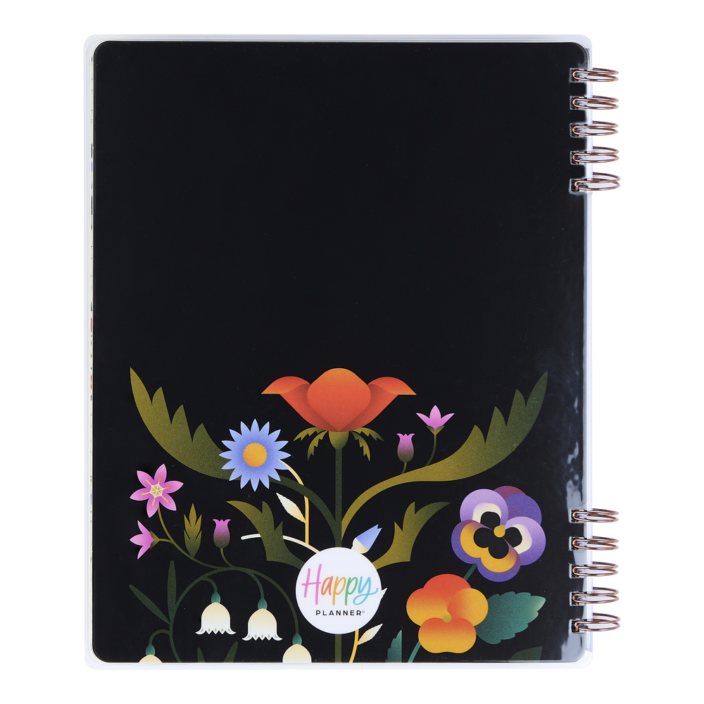 2025 Radiant Garden Customizable Spiral Planner - Big Dashboard Layout - 12 Months