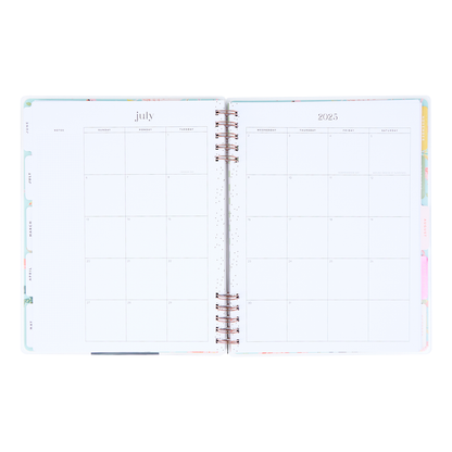 2025 Lush Linens Customizable Spiral Planner - Big Dashboard Layout - 12 Months