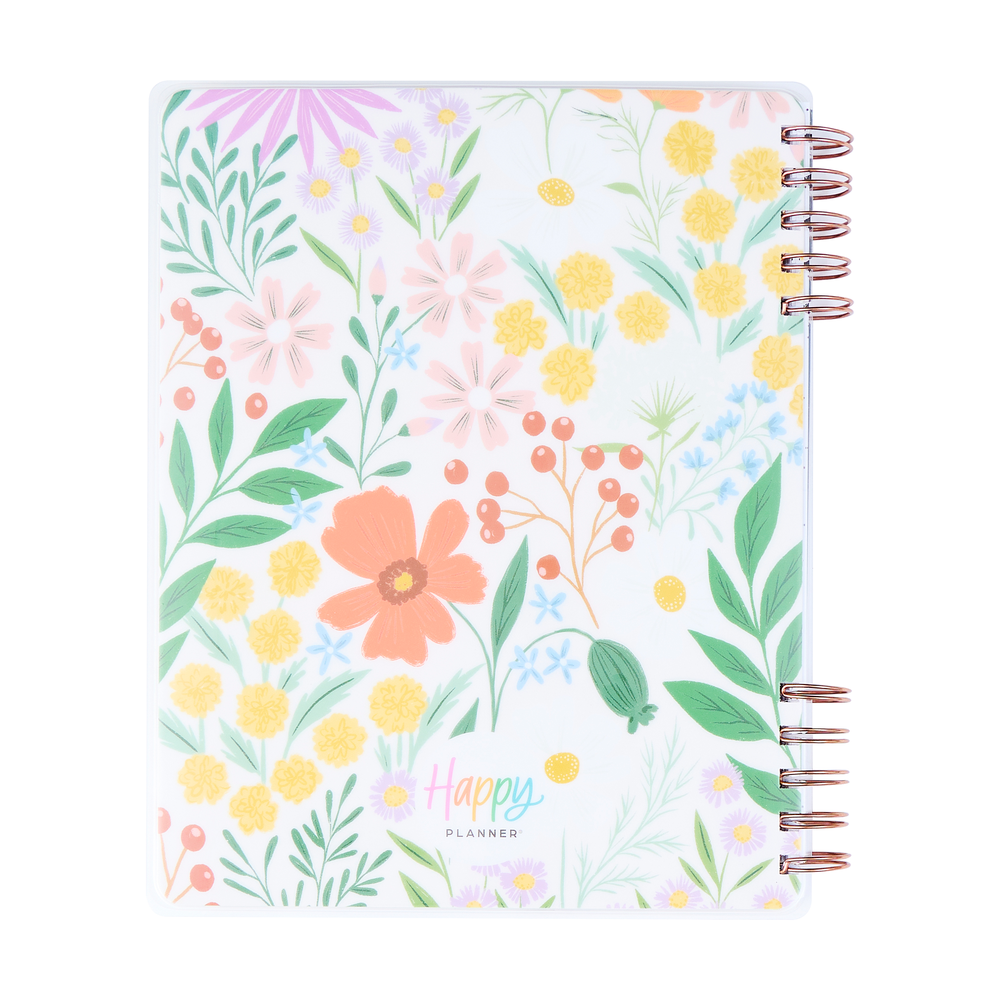 2025 Blooming Bouquet Customizable Spiral Planner - Classic Dashboard Layout - 12 Months