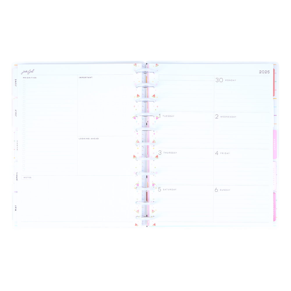 2025 Seasons of Joy Planner - Big Dashboard Layout - 12 Months