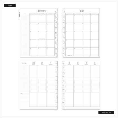 2025 Blooming Bouquet Planner - Big Checklist Layout - 12 Months