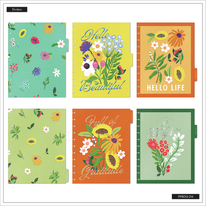 2025 Brilliant Blooms Planner - Big Vertical Layout - 12 Months