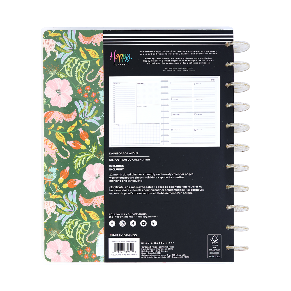 2025 Lush Linens Planner - Big Dashboard Layout - 12 Months