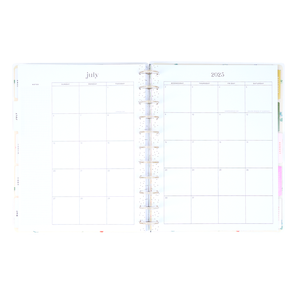 2025 Lush Linens Planner - Big Dashboard Layout - 12 Months