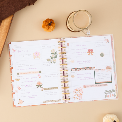 2025 Desert Rose Planner - Big Horizontal Layout - 12 Months