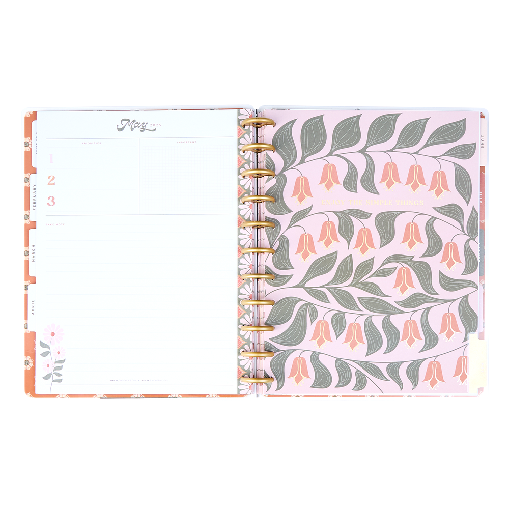 2025 Desert Rose Planner - Big Horizontal Layout - 12 Months