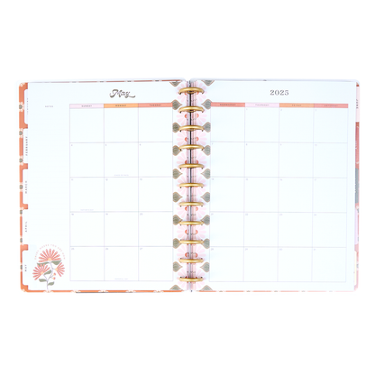 2025 Desert Rose Planner - Big Horizontal Layout - 12 Months