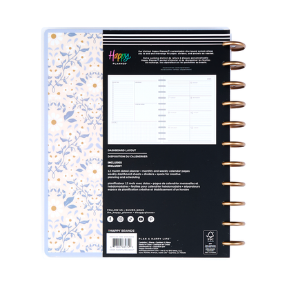 2025 Forest Flowers Planner - Big Dashboard Layout - 12 Months