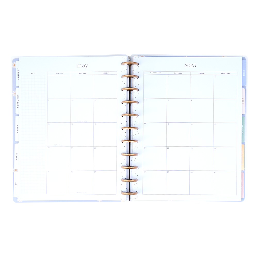 2025 Forest Flowers Planner - Big Dashboard Layout - 12 Months