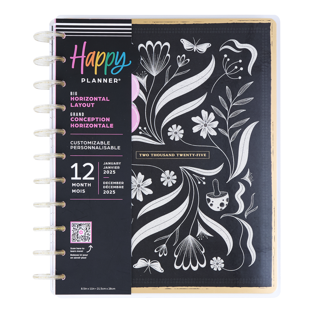 2025 Woodland Whispers Planner - Big Horizontal Layout - 12 Months