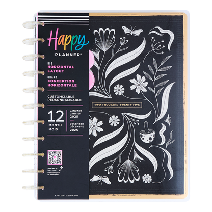 2025 Woodland Whispers Planner - Big Horizontal Layout - 12 Months