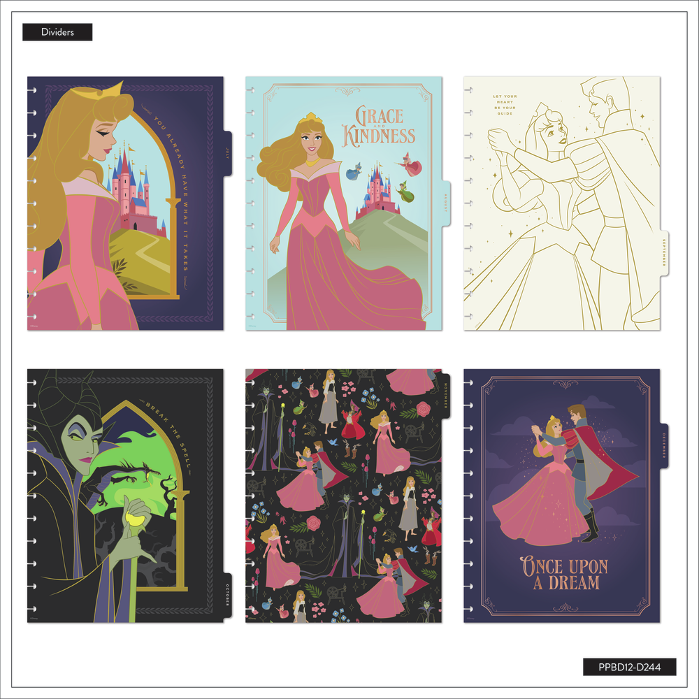 2025 Disney Sleeping Beauty 65th Anniversary Planner - Big Vertical Layout - 12 Months