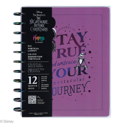 2025 Disney Tim Burton's The Nightmare Before Christmas Celestial Planner - Big Vertical Layout - 12 Months