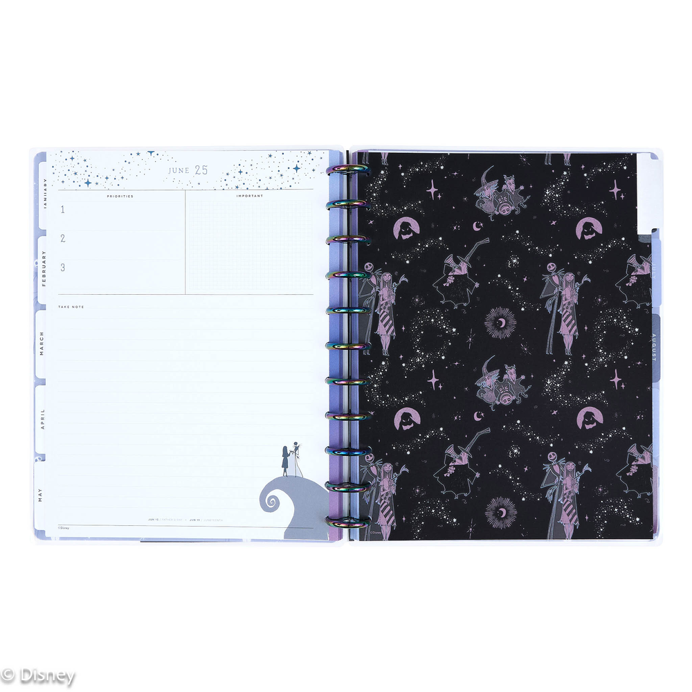 2025 Disney Tim Burton's The Nightmare Before Christmas Celestial Planner - Big Vertical Layout - 12 Months